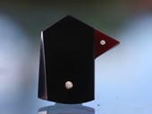 333 - BROOCH | Directions, SS, gold, onyxes, carnelian, diamonds