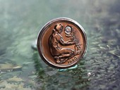 351  - RING | Gute Zeiten, ES, Sternlichtmuenze: 50 Pfennigmuenze, Brillant