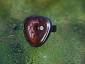 364 - RING | Heart Fire, Edelstahl, Boulder Opal, Brillant, Gem Art