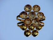 Bangle, Illusions, gold, rock crystal op stone, Op Art, Kinetic, 2006