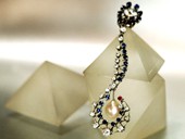 1  |  Earrings, Sea Horses, White Gold, Diamonds, Sapphires, 1966