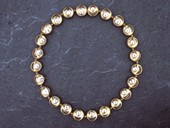 83 |  Chain, Golden Eyes, Gold, Rock Crystal Op Stones, Kinetic, Op Art, 1977