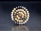 8 |  Brooch, Pearl Wheel, Gold, Pearls, Kinetic, 1992