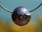 388 - PENDANT | For You, stainless steel, gold, diamonds
