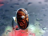325 - RING | Diamond Dream, SS, gold, opal agate, diamond, Gem Art