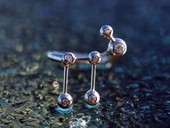 341 - RING | Lyra, SS, diamonds, Star Art