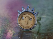 350 - RING | King of Germany, 1948, SS, Starlight Coin: the penny, gold plated, diamonds