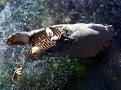 738 | Miniature Sculpture - Urer URO gold, silver, pearls, Thalassina Anomala, Braille Art